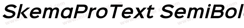 SkemaProText SemiBoldItalic字体转换
